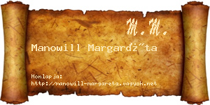 Manowill Margaréta névjegykártya